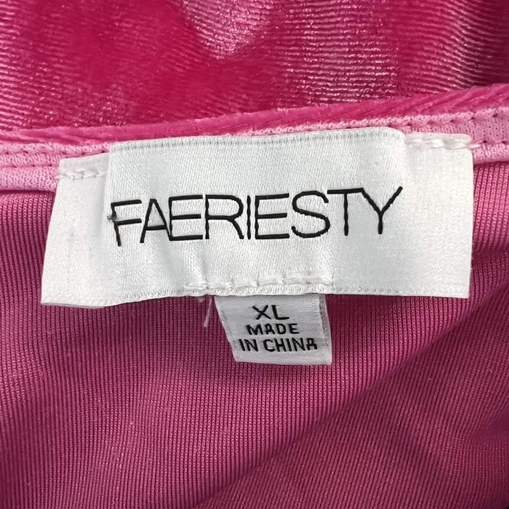 Faeriesty Velvet Sequin Cutout Maxi Dress Magenta Pink Glam Formal Gown Size XL - Picture 6 of 7
